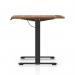 Air Lite 1000 x 800mm Height Adjustable Office Desk Walnut Top Cable Ports Black Leg HA03921