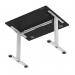 Air Lite 1000 x 800mm Height Adjustable Office Desk Black Top Cable Ports Silver Leg HA03923