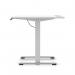 Air Lite 1000 x 800mm Height Adjustable Office Desk White Top Cable Ports Silver Leg HA03927