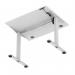 Air Lite 1000 x 800mm Height Adjustable Office Desk White Top Cable Ports Silver Leg HA03927