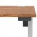 Air Lite 1000 x 800mm Height Adjustable Office Desk Walnut Top Cable Ports Silver Leg HA03928