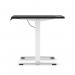 Air Lite 1000 x 800mm Height Adjustable Office Desk Black Top Cable Ports White Leg HA03930