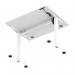 Air Lite 1000 x 800mm Height Adjustable Office Desk White Top Cable Ports White Leg HA03934