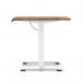 Air Lite 1000 x 800mm Height Adjustable Office Desk Walnut Top Cable Ports White Leg HA03935
