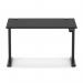 Air Lite 1200 x 800mm Height Adjustable Office Desk Black Top Cable Ports Black Leg HA03937