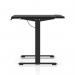 Air Lite 1200 x 800mm Height Adjustable Office Desk Black Top Cable Ports Black Leg HA03937