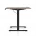 Air Lite 1200 x 800mm Height Adjustable Office Desk Grey Oak Top Cable Ports Black Leg HA03938