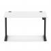 Air Lite 1200 x 800mm Height Adjustable Office Desk White Top Cable Ports Black Leg HA03941