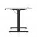 Air Lite 1200 x 800mm Height Adjustable Office Desk White Top Cable Ports Black Leg HA03941
