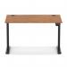 Air Lite 1200 x 800mm Height Adjustable Office Desk Walnut Top Cable Ports Black Leg HA03942