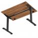 Air Lite 1200 x 800mm Height Adjustable Office Desk Walnut Top Cable Ports Black Leg HA03942