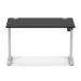 Air Lite 1200 x 800mm Height Adjustable Office Desk Black Top Cable Ports Silver Leg HA03944