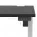 Air Lite 1200 x 800mm Height Adjustable Office Desk Black Top Cable Ports Silver Leg HA03944
