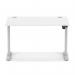 Air Lite 1200 x 800mm Height Adjustable Office Desk White Top Cable Ports Silver Leg HA03948