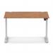 Air Lite 1200 x 800mm Height Adjustable Office Desk Walnut Top Cable Ports Silver Leg HA03949