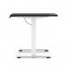 Air Lite 1200 x 800mm Height Adjustable Office Desk Black Top Cable Ports White Leg HA03951