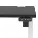 Air Lite 1200 x 800mm Height Adjustable Office Desk Black Top Cable Ports White Leg HA03951