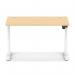 Air Lite 1200 x 800mm Height Adjustable Office Desk Maple Top Cable Ports White Leg HA03953