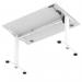 Air Lite 1200 x 800mm Height Adjustable Office Desk White Top Cable Ports White Leg HA03955
