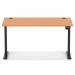 Air Lite 1400 x 800mm Height Adjustable Office Desk Beech Top Cable Ports Black Leg HA03957