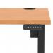 Air Lite 1400 x 800mm Height Adjustable Office Desk Beech Top Cable Ports Black Leg HA03957