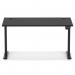 Air Lite 1400 x 800mm Height Adjustable Office Desk Black Top Cable Ports Black Leg HA03958