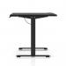 Air Lite 1400 x 800mm Height Adjustable Office Desk Black Top Cable Ports Black Leg HA03958