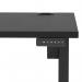 Air Lite 1400 x 800mm Height Adjustable Office Desk Black Top Cable Ports Black Leg HA03958