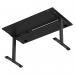 Air Lite 1400 x 800mm Height Adjustable Office Desk Black Top Cable Ports Black Leg HA03958