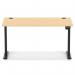 Air Lite 1400 x 800mm Height Adjustable Office Desk Maple Top Cable Ports Black Leg HA03960