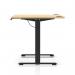 Air Lite 1400 x 800mm Height Adjustable Office Desk Maple Top Cable Ports Black Leg HA03960