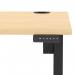 Air Lite 1400 x 800mm Height Adjustable Office Desk Maple Top Cable Ports Black Leg HA03960