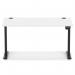 Air Lite 1400 x 800mm Height Adjustable Office Desk White Top Cable Ports Black Leg HA03962