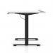Air Lite 1400 x 800mm Height Adjustable Office Desk White Top Cable Ports Black Leg HA03962