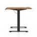 Air Lite 1400 x 800mm Height Adjustable Office Desk Walnut Top Cable Ports Black Leg HA03963