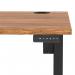 Air Lite 1400 x 800mm Height Adjustable Office Desk Walnut Top Cable Ports Black Leg HA03963