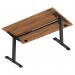 Air Lite 1400 x 800mm Height Adjustable Office Desk Walnut Top Cable Ports Black Leg HA03963