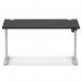 Air Lite 1400 x 800mm Height Adjustable Office Desk Black Top Cable Ports Silver Leg HA03965