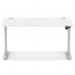 Air Lite 1400 x 800mm Height Adjustable Office Desk White Top Cable Ports Silver Leg HA03969