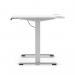 Air Lite 1400 x 800mm Height Adjustable Office Desk White Top Cable Ports Silver Leg HA03969