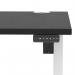 Air Lite 1400 x 800mm Height Adjustable Office Desk Black Top Cable Ports White Leg HA03972