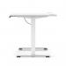 Air Lite 1400 x 800mm Height Adjustable Office Desk White Top Cable Ports White Leg HA03976