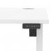 Air Lite 1400 x 800mm Height Adjustable Office Desk White Top Cable Ports White Leg HA03976