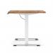 Air Lite 1400 x 800mm Height Adjustable Office Desk Walnut Top Cable Ports White Leg HA03977