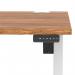 Air Lite 1400 x 800mm Height Adjustable Office Desk Walnut Top Cable Ports White Leg HA03977
