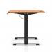 Air Lite 1600 x 800mm Height Adjustable Office Desk Beech Top Cable Ports Black Leg HA03978