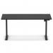 Air Lite 1600 x 800mm Height Adjustable Office Desk Black Top Cable Ports Black Leg HA03979