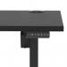 Air Lite 1600 x 800mm Height Adjustable Office Desk Black Top Cable Ports Black Leg HA03979