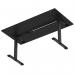 Air Lite 1600 x 800mm Height Adjustable Office Desk Black Top Cable Ports Black Leg HA03979
