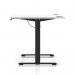 Air Lite 1600 x 800mm Height Adjustable Office Desk White Top Cable Ports Black Leg HA03983